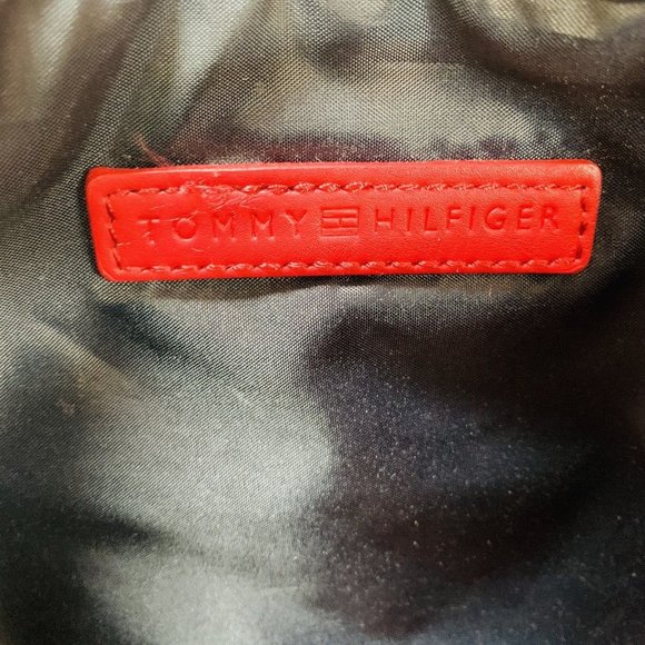 Tommy Hilfiger Womens Wristlet Makeup Bag Wallet Navy Blue TH Monogram Jacquard - Picture 9 of 11